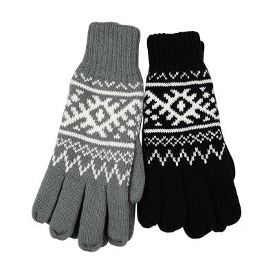 China Fashion Style Best Selling Winter Acrylic Men's Warm Gloves Jacquard Gloves for sale