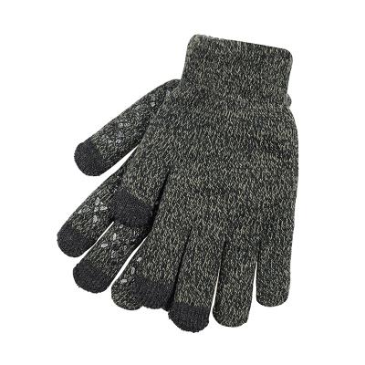 China Fashion style hot selling high quality acrylic mixed magic gloves with I-touch gloves for men's touch gloves for sale