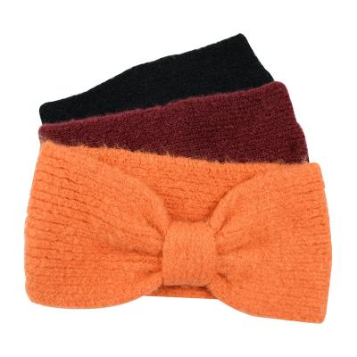 China Factory direct sale mohair headband female cross hair elastic bow elastic style headband for sale