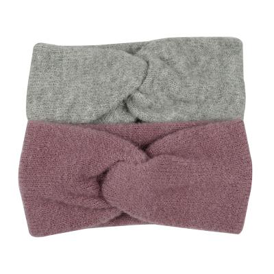 China Fashion style wholesale price criss-cross style mohair jacquard acrylic elastic headband for sale