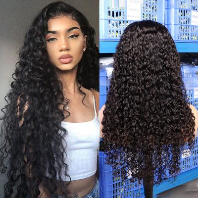 China Body Wave 4x4 1B Natural Color Women Water Curls Water Wave Cuticle Aligned Hair Closure Hd Raw Lace Wig for sale