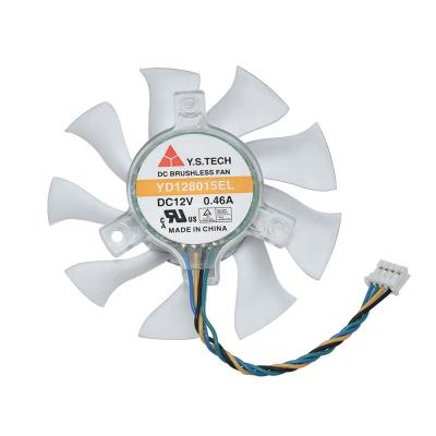 China Plastic Graphics Card Fan YD128015EL 0.46A DC12V Four Lines Refurbished For GTS250 HD4870 Well Tested for sale