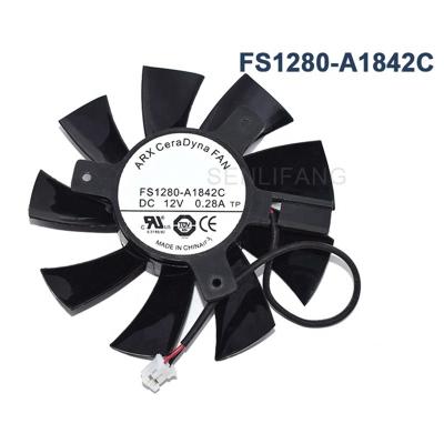 China Processor for ARX FS1280-A1842C 12V DC Frameless Dia 75mm C.T.C 40mm 2-Wire Server Fan for sale