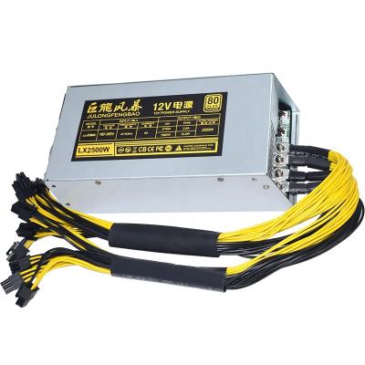 China Brand New Server SENLIFANG 2500W 2U Single Channel 80 Plus PSU Power Supply. 12V GPU 10*6Pin 180-240V In Running S7 S9 23*11.8*-7.2cm for sale