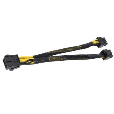 China 10pcs Original Industrial 8pin-Plus PCI Express to Dual EU/US/CA (6+2) Pin PCIE 8 Pin Power Cable Graphics Card PCI-E GPU Data Splitter in stock for sale