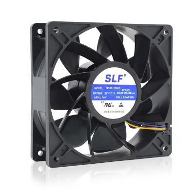 China Brand New Computer Case SENLIFANG SG121238BS DC12V 12038 Double 2.1A Ball Bearing Cooling Fan for sale