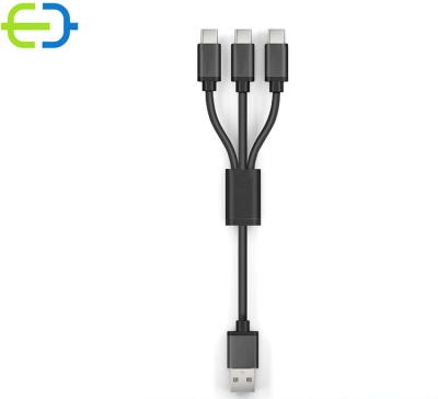 China MP3 / MP4 Player 3 in 1 Type-C Data Cable 3 Type-C Plugs Mobile Phone Fast Charging USB Data Cable for sale