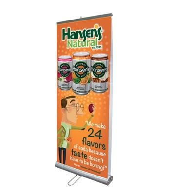 China Tweezijdige aluminium de Legering trekt Banner 85×200 cm met Nylon Reiszakken uit Te koop