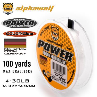 China Alpha Wolf [power] sink line 2021 new nylon fishing lines 100 yards drag power: 4lb-30lb soft high density multifilament fishing line for sale