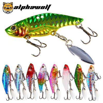 China Alpha Wolf New Arrival Metal VIB Lure Lure Metal Spin Sequins 5cm/12g 8 Colors Rock Strong Reflective AF-544 Lure AF-544-12 for sale