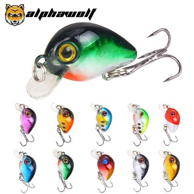 China Alpha Wolf New Lure Hard Bait Minnow Grank Groundbait 3CM/1.6g 10Colors 3D Rocking Dancing Eyes AF-205 AF-205 for sale