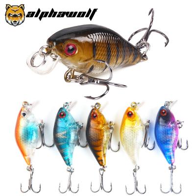 China Alpha Wolf New Lure Hard Bait Minnow Floating Water Hits Water Surface 4CM/4.6g 5Colors 3D Eye Bait AF-240 AF-240 for sale