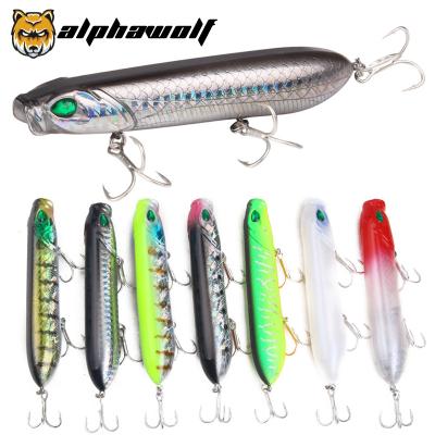 China Alpha Wolf New Lure Hard Bait Snap Float Water Hits Water Surface Bait 10CM/18g 7 Colors 3D Eyes AF-411 AF-411 for sale