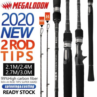 China Carbon Megalodon [Unicorn] 2020 New 100% Carbon Fiber Remote Possibility Fishing Rod 2 Rod Tips H/MH 2.1M/2.4M Super Hard Spinning /Casting for sale