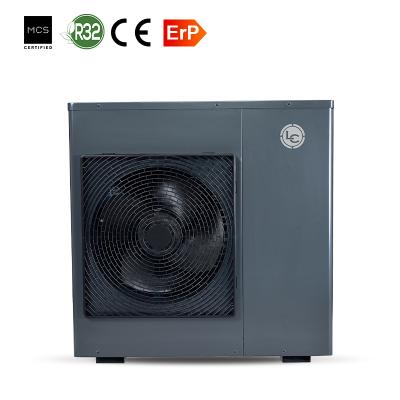 China Outdoor High Efficiency 9KW Split DC Inverter Heat Pump Air Source Home Water Central Heating System With Console Support TUV CE ROHS ISO ERP A++ for sale