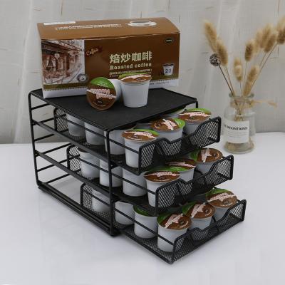 China Metal Mesh Organizer Drawer Dolce Viable Wide Enthusiasm 11inches 2 Layer Coffee Capsule Drawer for sale