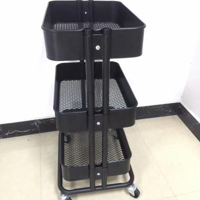 China Factory supply hair salon equipment trolley modern direct drawer commercial metal rolling furniture salon furniture storage trolley iron for sale