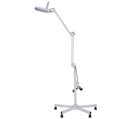 China Lighting High Quality Amplification Five - Leg Magnifying Lamp Cosmetology Darkening Lamp Led Magnifier 5x 8x 10x 90-160cm for sale