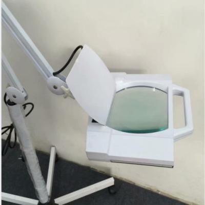 China Hot Selling Amplification Square Lighting Led Magnifying Lamp Skin Checking Magnifier With Stand for sale