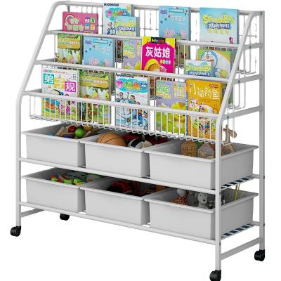 China Antique Kids Toys Storage Rack Metal Shelves Storage Shelf With Multifunctional Storage Rack for sale