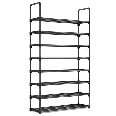 China (Size)Adjustable Wholesale Small Price 10 Layers Porch Shoe Rack Black Nonwoven Multifunctional Shoe Rack Shoe Rack For Home for sale