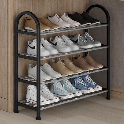 China (Other) Customization Designs Adjustable Metal Shoe Storage Rack 4 Layers Plastic Shoe Rack Shoe Rack With Handle For Outdoor for sale