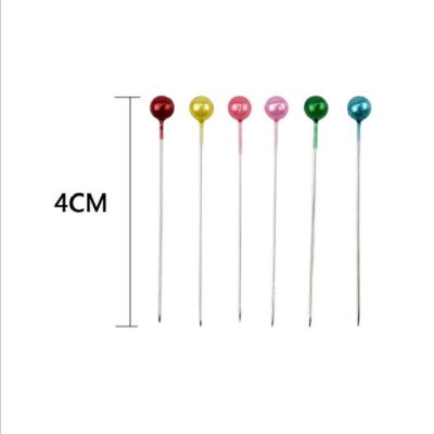 China Garment Setting Pin Stainless Steel Sewing Accessories Bead Straight Round Pins Ball Needles With Head for sale