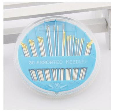 China High Quality 30pcs Assorted Compact Gold Eye Hand Sewing Needle for sale