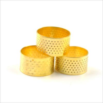 China Gold Sewing Handle Round Shield Protection Tailor Thimble Finger Metal Sewing Thimble for sale