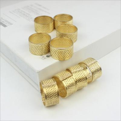 China High Quality Custom Thickened Thimble Gold And Silver Iron Thimble For Tailor Sewing for sale