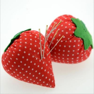 China Hot High Quality Cute Pin Cushion Shape Strawberry Pin Cushion Shape Garment Embroidery Process Selling Accessories Sewing Household Items for sale