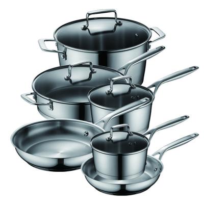 China Sustainable Hot Sale Customized 8Pcs Stainless Steel Cooking Pots Cook Ware Set Stainless Steel for sale