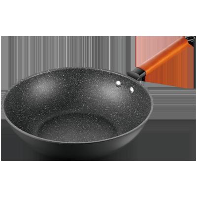 China Imitation Pressure Sustainable HC Induction Non-Stick Wok Pan 30cm Forged Aluminum Wok 12inch for sale