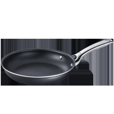 China Modern factory price deep fry pan with glass lid for restaurant cooking 24cm slant frying pan for sale