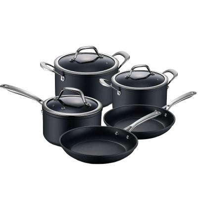 China Viable Premium Non-Stick Coating Cookware Set Resists Warping And Denting Utensils Set Kitchen Cookware for sale