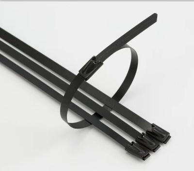 China MLTFC8SH-LP316 Steel Cable Tie, SS 316, Black, Super Heavy, 8