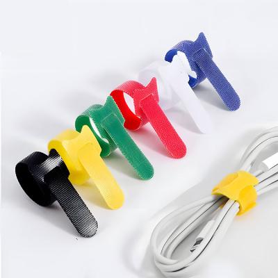 China Adjustable And Reusable Nylon Hook And Loop Velcroes Cable Ties for sale