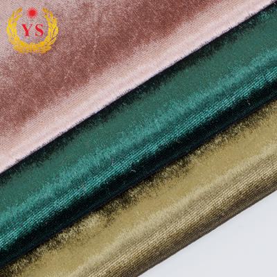 China Sustainable Wholesale Stretch Knit Velvet Plain Solid 100 Polyester Fabric For Women Dress for sale