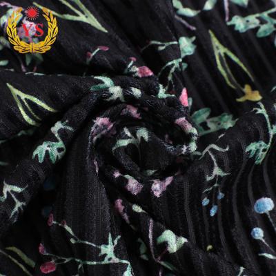 China Viable Wholesale Knitted Velvet Soft Material Textiles Digital Printing Fabrics For Garment for sale