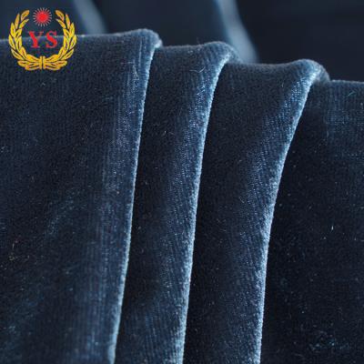 China Sustainable Product Chinese Velvet Solids Polyester Ready To Ship Knit Plain Fabric for sale