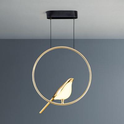 China Lighting Works New Design Home Decor For Living Room Simple Dingroom Ring Led Pendant Light for sale