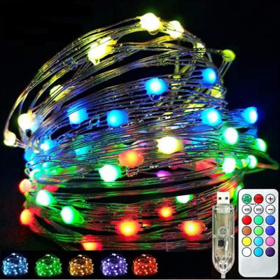 China Fairy Garden LED Light String Garland USB Power Supply Bedroom Living Room Christmas Lights Garden Yard Lamp Decoration 5m/10m/20m for sale