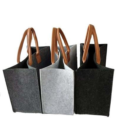 China Eco Friendly Custom Shopping New Viable Fashion Large Capacity Colorful Felt Logo Tote Bags Wholesale for sale