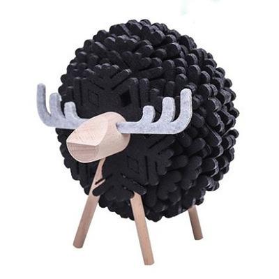 China Viable Custom Shape Sheep Shape Cloth Felt Beer Cup Pads Anti Slip Coaster With Cork Back for sale