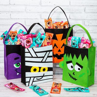 China Wholesale Stocked Halloween Felt Tote Bag Gift Candy Basket for sale