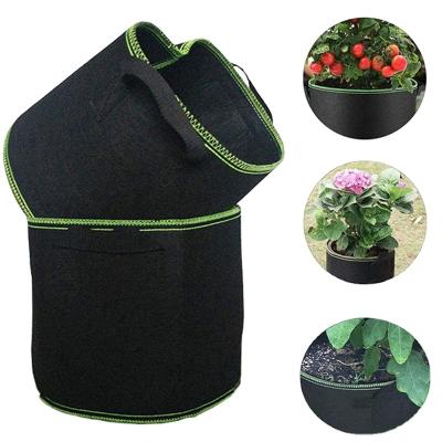 China Hotsale Eco-friendly Newest Style 10 Gallon Felt Potato Tomato Grow Sack Plant Bag for sale