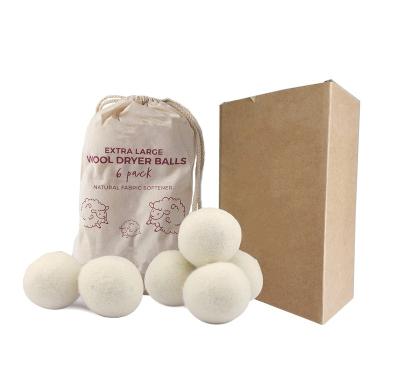 China Eco-fiendly Laundry Chemical Free, Unscented, Laundry Balls Dryer XL Handmade Organic Wool Drier Balls for sale