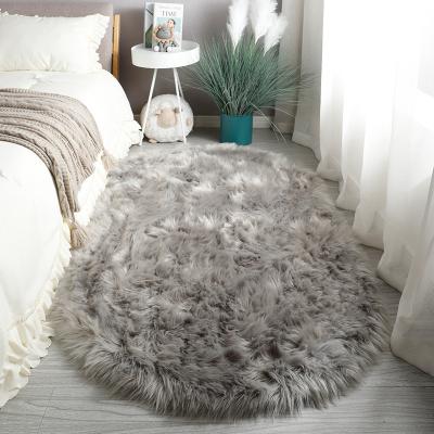 China Washable Area Rugs Faux Shaggy Plush Fur Fluffy Area Rugs For Living Room for sale