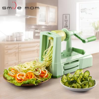 China 2020 New Potato Carrot Sustainable Adjustable Vegetable Cucumber Slicer Vegetable Spiralizer for sale