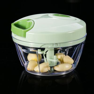 China Smiling Mom's Kitchen 3 Blades Food Chopper Pull Chopper Hand Nicer Viable Slicer for sale